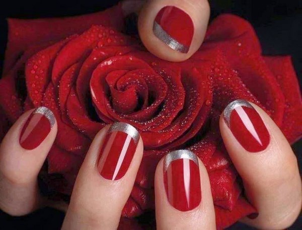 Manicure merah yang indah 2024-2025 - gambar, idea-idea manicure merah