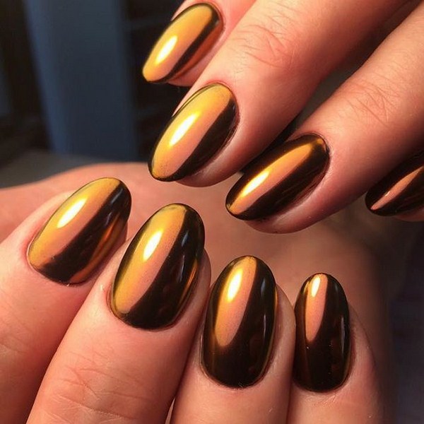 Manicure cermin yang menggembirakan 2024-2025: gambar, idea manicure cermin