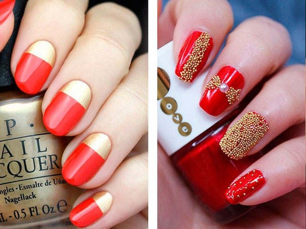 Manicure merah yang indah 2024-2025 - gambar, idea-idea manicure merah