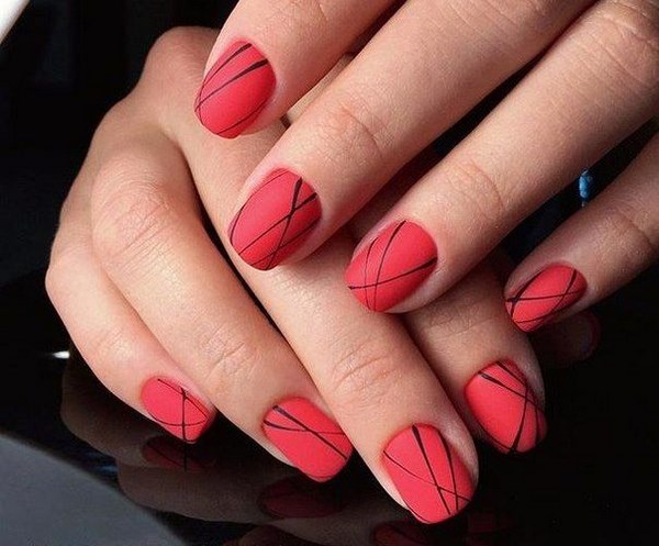 Manicure merah yang indah 2024-2025 - gambar, idea-idea manicure merah