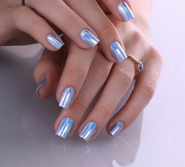 Manicure cermin yang menggembirakan 2024-2025: gambar, idea manicure cermin