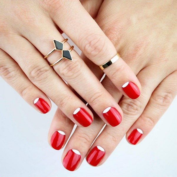 Manicure merah yang indah 2024-2025 - gambar, idea-idea manicure merah