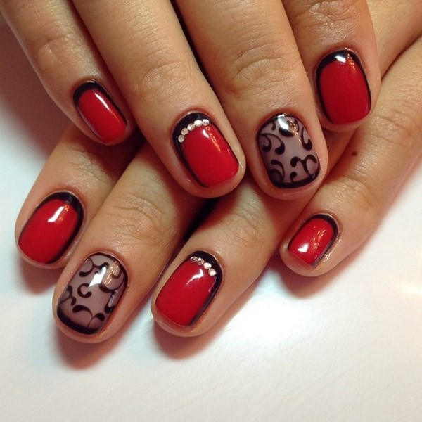 Manicure merah yang indah 2024-2025 - gambar, idea-idea manicure merah