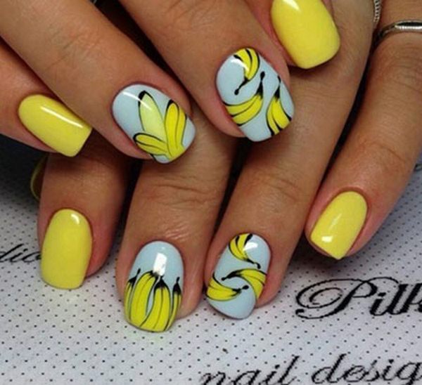 Manicure kuning asli 2024-2025 dalam gaya yang berbeza: perkara baru, idea, trend