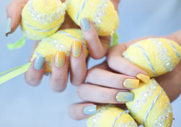 Manicure kuning asli 2024-2025 dalam gaya yang berbeza: perkara baru, idea, trend