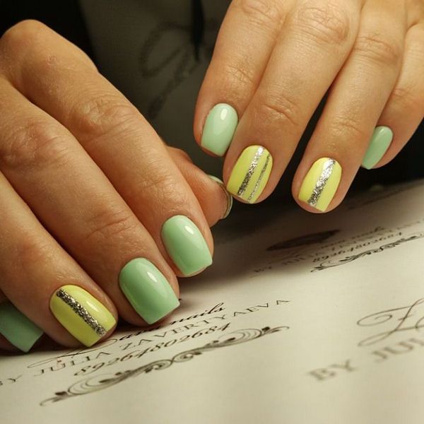 Manicure kuning asli 2024-2025 dalam gaya yang berbeza: perkara baru, idea, trend