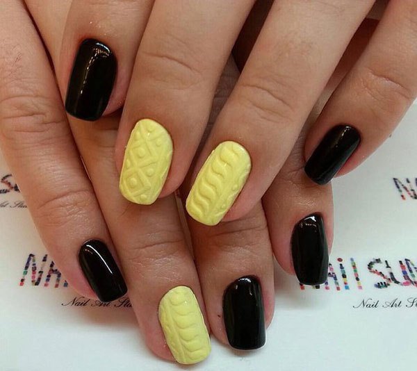 Manicure kuning asli 2024-2025 dalam gaya yang berbeza: perkara baru, idea, trend