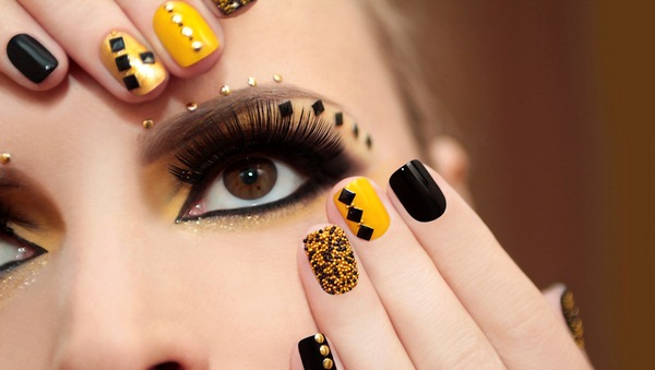 Manicure kuning asli 2024-2025 dalam gaya yang berbeza: perkara baru, idea, trend