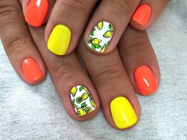 Manicure kuning asli 2024-2025 dalam gaya yang berbeza: perkara baru, idea, trend