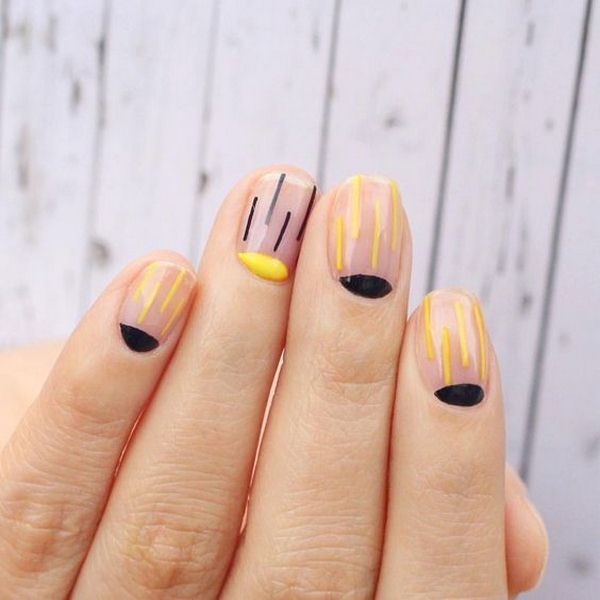 Manicure kuning asli 2024-2025 dalam gaya yang berbeza: perkara baru, idea, trend