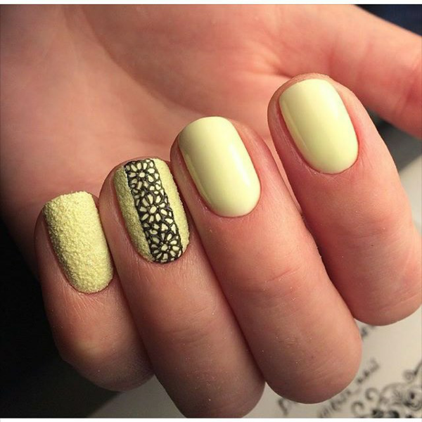 Manicure kuning asli 2024-2025 dalam gaya yang berbeza: perkara baru, idea, trend