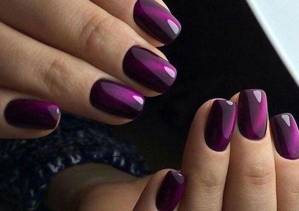 Manicure ungu yang lazat 2024-2025: idea, produk baru, trend - foto