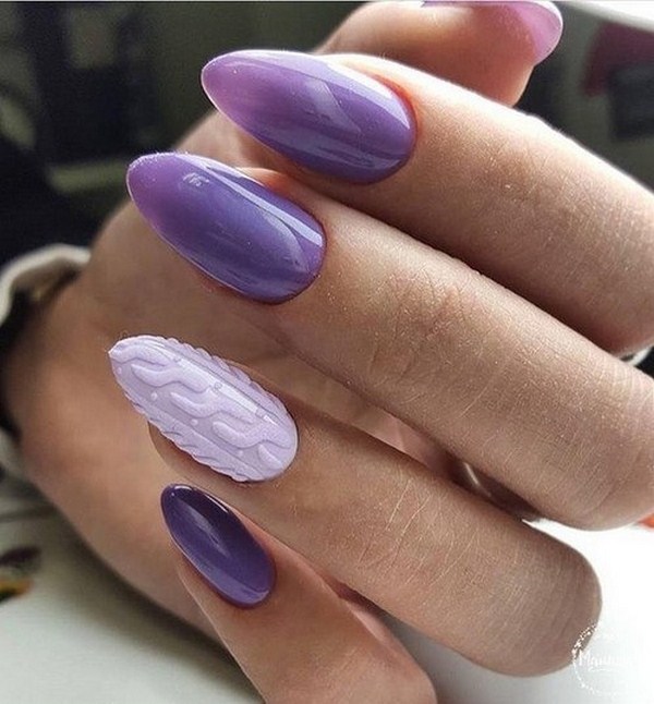 Manicure ungu yang lazat 2024-2025: idea, produk baru, trend - foto