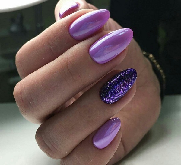 Manicure ungu yang lazat 2024-2025: idea, produk baru, trend - foto