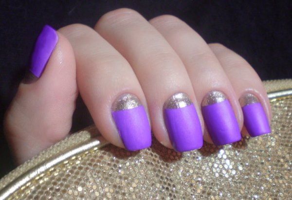 Manicure ungu yang lazat 2024-2025: idea, produk baru, trend - foto