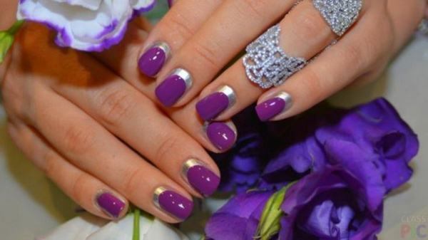 Manicure ungu yang lazat 2024-2025: idea, produk baru, trend - foto