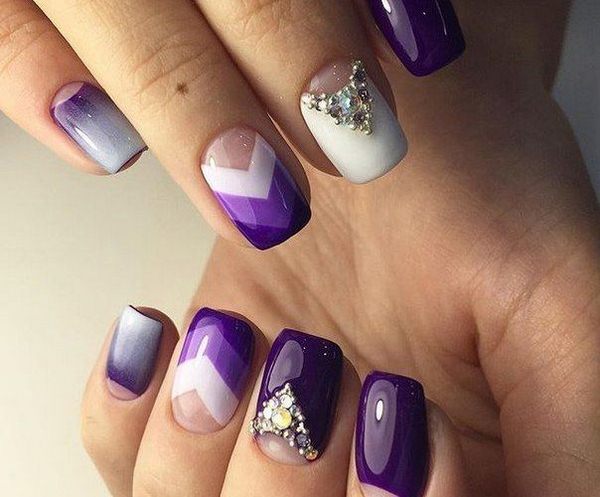 Manicure ungu yang lazat 2024-2025: idea, produk baru, trend - foto