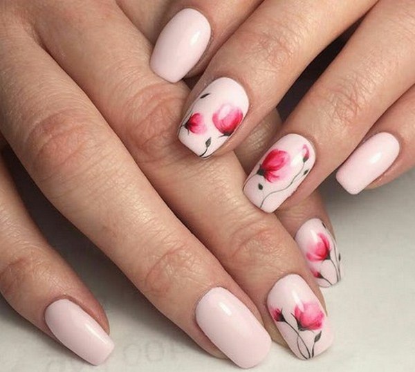 Wspaniały manicure kwiatowy 2024-2025: zdjęcia, pomysły manicure z kwiatami