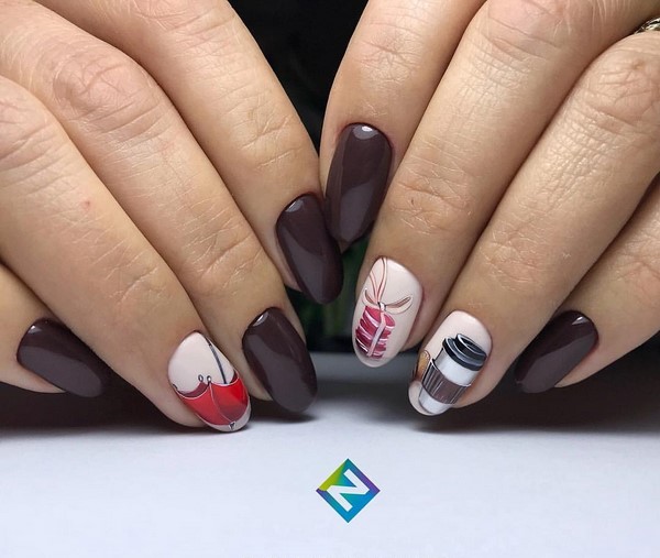 Modny ciemny manicure 2024-2025 - najlepsze trendy na zdjęciu