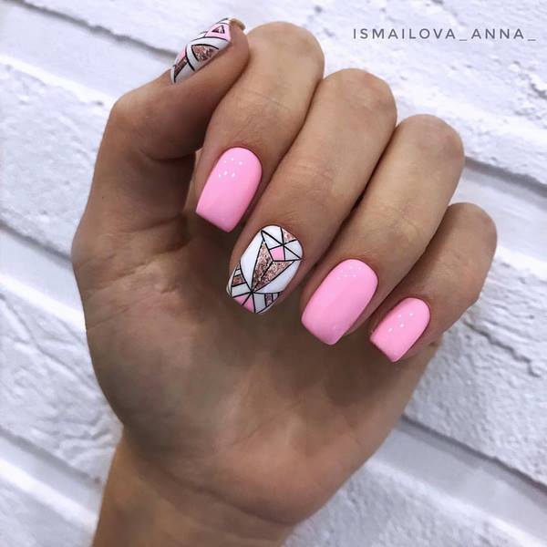 Idea baru untuk geometri manicure 2024-2025 - 10 produk rekaan kuku baru