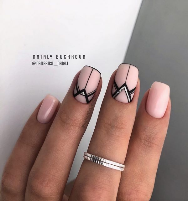 Idea baru untuk geometri manicure 2024-2025 - 10 produk rekaan kuku baru