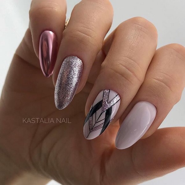 Idea baru untuk geometri manicure 2024-2025 - 10 produk rekaan kuku baru