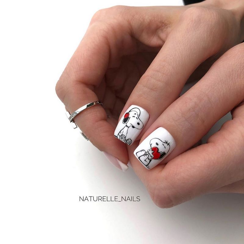 Idea manicure untuk Hari Valentine 2024: novel cantik foto yang indah