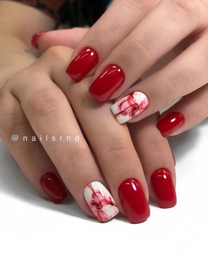 Idea manicure untuk Hari Valentine 2024: novel cantik foto yang indah