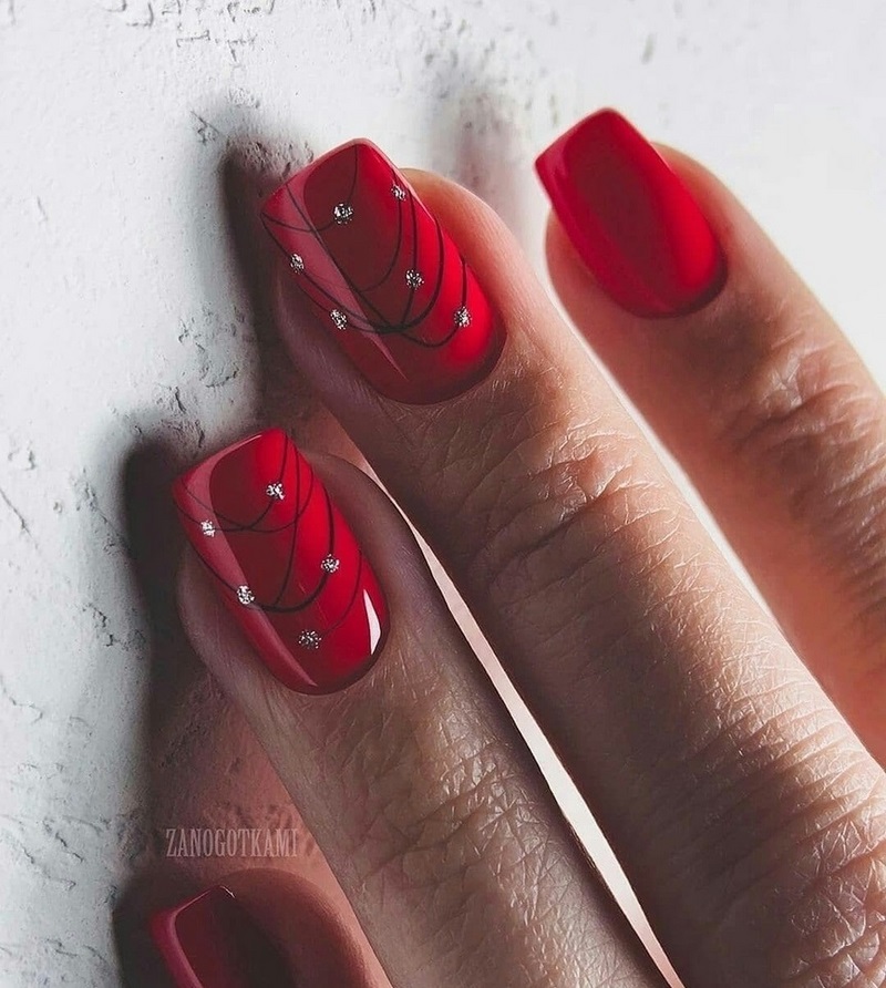 Idea manicure untuk Hari Valentine 2024: novel cantik foto yang indah