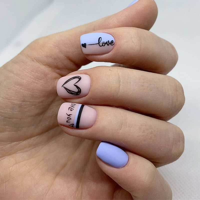 Idea manicure untuk Hari Valentine 2024: novel cantik foto yang indah