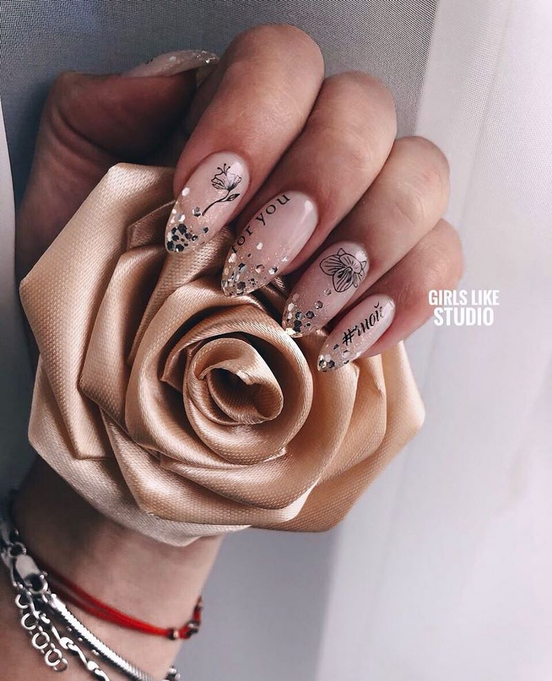 Idea manicure untuk Hari Valentine 2024: novel cantik foto yang indah