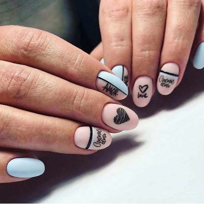 Idea manicure untuk Hari Valentine 2024: novel cantik foto yang indah