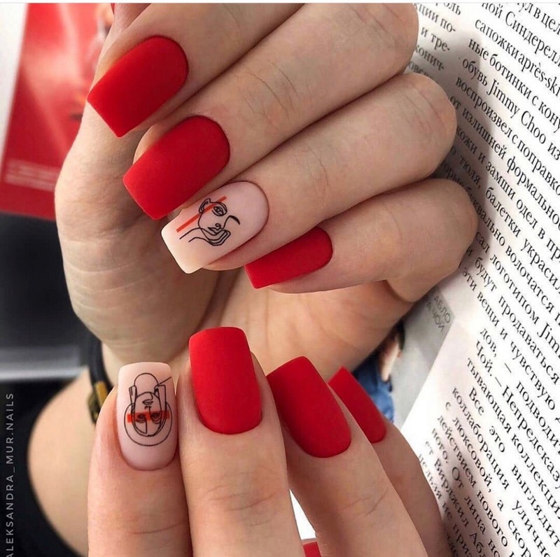 Idea manicure untuk Hari Valentine 2024: novel cantik foto yang indah