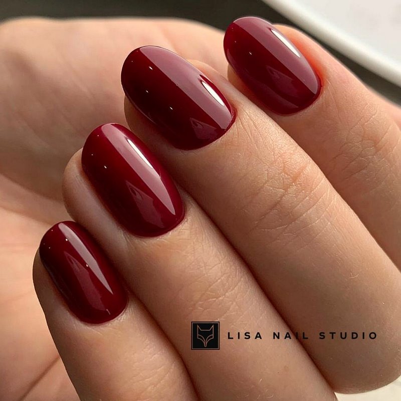 Manicure burgundy menawan 2024-2025 dalam teknik dan gaya baru