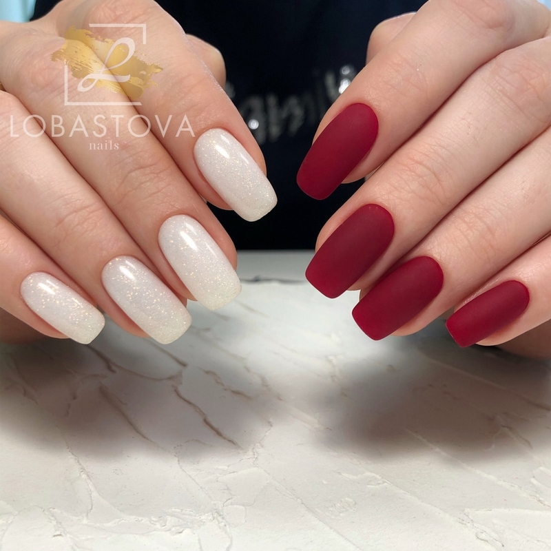 Manicure burgundy menawan 2024-2025 dalam teknik dan gaya baru