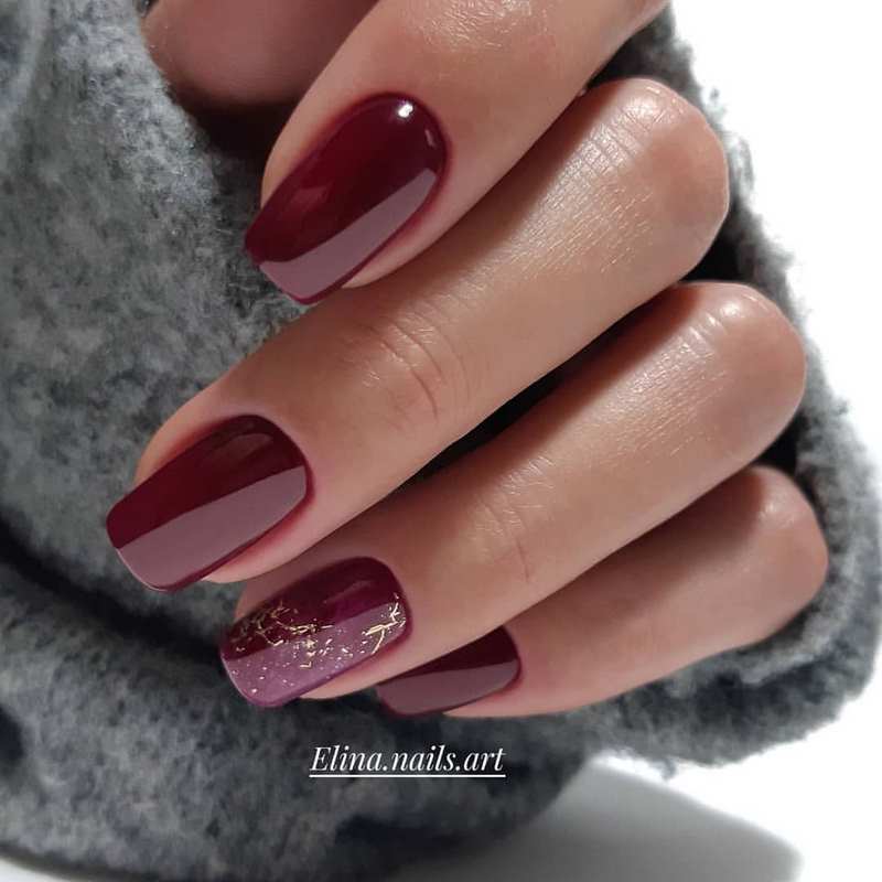 Manicure burgundy menawan 2024-2025 dalam teknik dan gaya baru